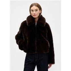 100% Recycled Relaxed Faux-Fur Jacket