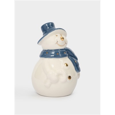 Емкость для соли или перца, 8 см, фарфор P, бело-голубая, Снеговик, Snowfall