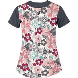 UA Fancy Garden Pewter Scrub Top