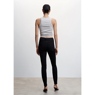 Jeans skinny tiro alto