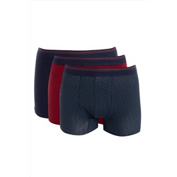 DeFacto Regular Fit Kareli 3lü Boxer C9561AX24WN