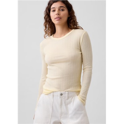 Essential Ribbed Crewneck T-Shirt