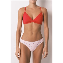 Tanga rosa clean cut estampado corazones