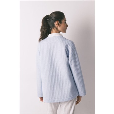 Bata corta alcochada azul