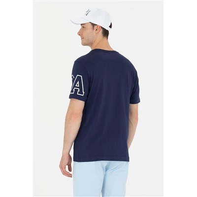 Erkek Lacivert Bisiklet Yaka Tişört