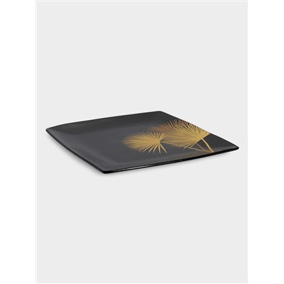 Тарелка, 21х21 см, 4 шт, керамика, черный, Singapore