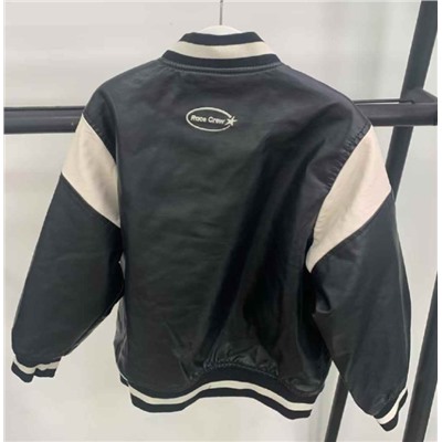 Детская кожаная куртка-бомбер ЗАР*А