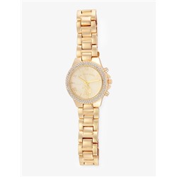 LADIES GOLD EMBELLISHED BEZEL WATCH