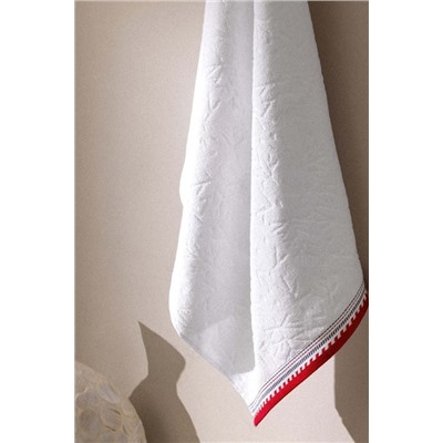 Perle %100 Pamuk Banyo Havlusu - Beyaz - 70x140 cm