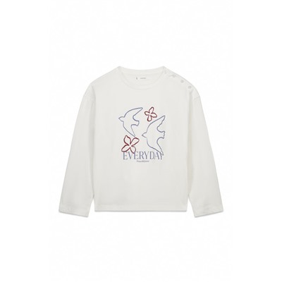 Camiseta manga 3/4 100% algodón blanco