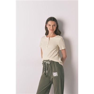 Camiseta manga corta algodón amarilla