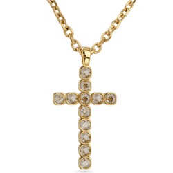 Кулон Теннис (кристаллы SW шампань 6мм; покрытие золото) 50-55см, Есть комплект