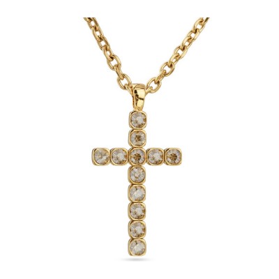 Кулон Теннис (кристаллы SW шампань 6мм; покрытие золото) 50-55см, Есть комплект