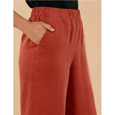 Kiremit Kupro Kumaş Loose Fit Pantolon