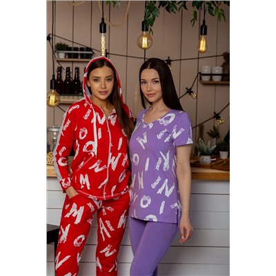 Костюм 8229 (толстовка + брюки) красный НАТАЛИ #773864