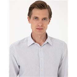 Mavi Slim Fit Uzun Kollu Gömlek