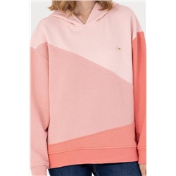 Kadın Somon Kapüşonlu Sweatshirt