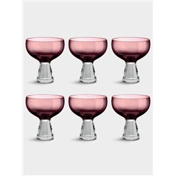 Набор креманок, 6 пр, 350 мл, лиловые, Fun Classy