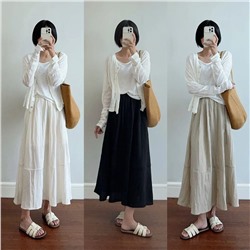 Юбка из прохладного тенселя и льна, в которой не будет жарко