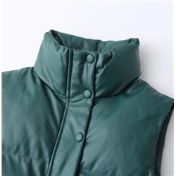 Женский жилет из искусственной кожи