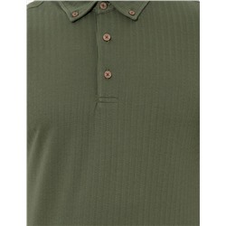 Haki Slim Fit Polo Yaka Tişört