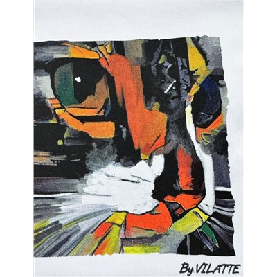 Футболка с принтом свободная из премиального 100% хлопка