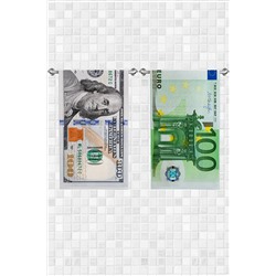 move home Çok Amaçlı Dolar Desenli Dekoratif Havlu 30x50cm 2 Adet Mh-dolareuro