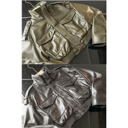 Женская кожаная куртка в ретро стиле ЗАР*А