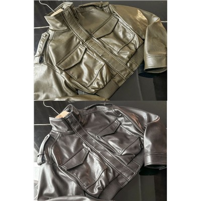 Женская кожаная куртка в ретро стиле ЗАР*А