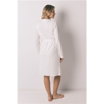 Bata midi "maternity" algodón blanco