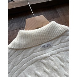 Женский трикотажный свитер с отложным воротником  Hacket*t Londo*n