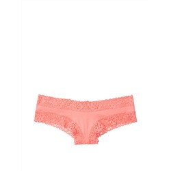 Stretch Cotton Lace-trim Cheeky Panty