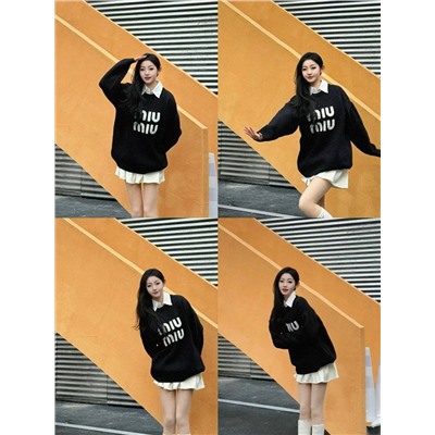 Женский свитшот с рубашечным воротником 2в1   МИУ МИ*У