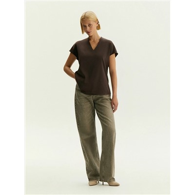 Блузка с V-образным вырезом, B2781/samali