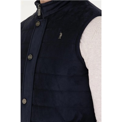 Erkek Lacivert Deri Ceket