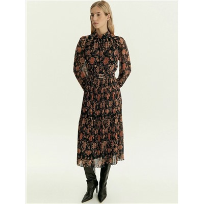 Платье макси из шифона с цветочным принтом, PL1754/esta