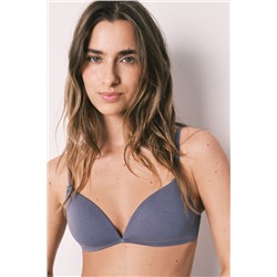 Sujetador triangular algodón azul CHARMING