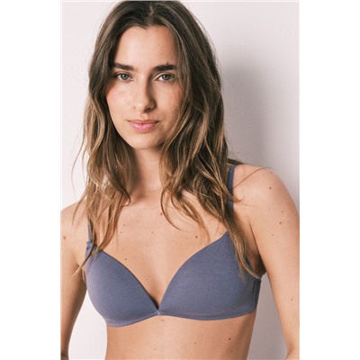 Sujetador triangular algodón azul CHARMING