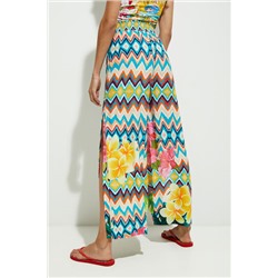 Pantalón pata ancha flores