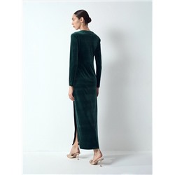 Платье макси из бархата, PL1596/jambo