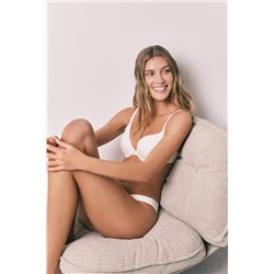 Sujetador push up algodón canalé blanco GORGEOUS