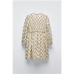 FLORAL DOTTED MESH DRESS