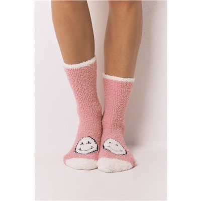 Calcetines largos Smiley rosa
