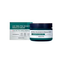 SOME BY MI AHA·BHA·PHA 30 DAYS MIRACLE CREAM Крем для лица с кислотами 60г