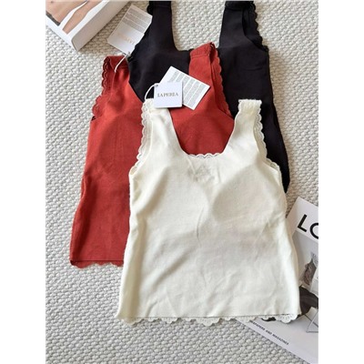 Бархатный французский кружевной топ / бюстгальтер   LA PERL*A