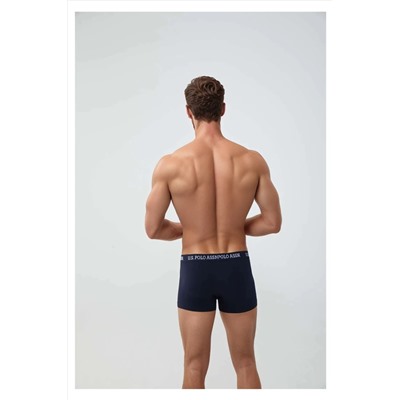 U.S. Polo Assn. Erkek 2'li Boxer Seti - Lacivert ve Renkli Baskılı Pamuklu İç Giyim