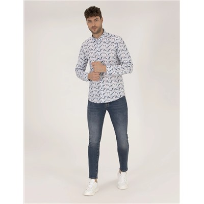 Pembe Slim Fit Uzun Kollu Gömlek