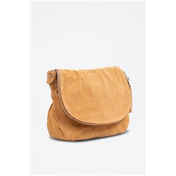 Bandolera de nobuk Amanda - Beige