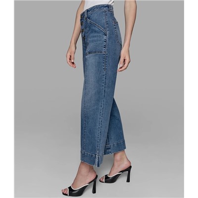 CROPPED WIDE LEG JEAN