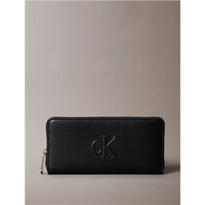 Sculpted Impression Zip Wallet